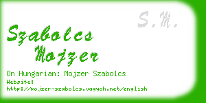 szabolcs mojzer business card